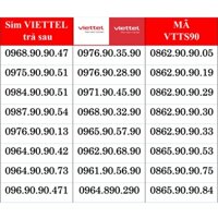 Sim Viettel trả sau viettel số cực đẹp - INBOX SỐ + GÓI CƯỚC