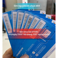 Sim Vina 4G gói D159v , miễn phí gói tháng đầu.