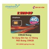 Sim Vina 5G- 12td49 miễn phí sử dụng 100G tốc độ cao trong vòng 12 tháng, năm sau ra hạn 490k/ năm