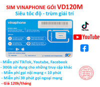 Sim Vinaphone 4G dùng mãi mãi gói cước Mạng Xã Hội không giới hạn data  Gọi Thoại, Hàng chính hãng - đầu 094