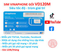 Sim Vinaphone 4G dùng mãi mãi gói cước Mạng Xã Hội không giới hạn data  Gọi Thoại, Hàng chính hãng - đầu 08 nguyên kít