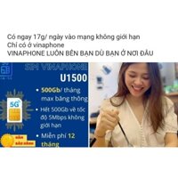 sim Vinaphone U1500 internet free