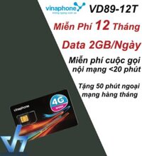 Sim Vinaphone VD8912T | Gói Cước Data 4G Khủng | Siêu Ưu Đãi