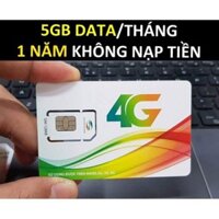 Sim4G trọn gói một năm không cần nạp tiền .