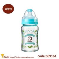 Simba Bình sữa thủy tinh thơ mộng cổ rộng 180ml xanh