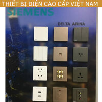 [Simen] Công tắc và Ổ cắm SIEMENS dòng ARINA (không led), hình Vuông, màu Trắng Vàng Xám, bảo hành chính hãng 2 năm