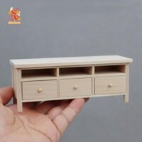 Simhoa 1 / 12 Nội Thất Nhà Búp Bê Mini Tủ Tivi Mô Hình Tủ Bảo Quản Bằng Gỗ Cho Phụ Kiện Nhà Búp Bê DIY Cảnh Đồ Chơi Phòng Ngủ