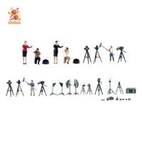 Simhoa 1 / 64 Nhân Vật Phim Phỏng Vấn Nhân Vật Cảnh Chụp Ảnh Cho Vườn Cổ Tích Mô Hình Kiến Trúc Micro Phong Cảnh Xe Lửa Đường Sắt