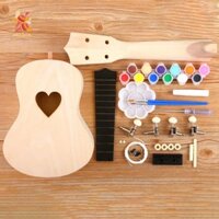 Simhoa 21 Inch Ukulele DIY Bộ Dụng Cụ Bằng Gỗ Đồ Chơi Lắp Ráp Thủ Công Cho Trẻ Em Thủ Công 4 Dây Đàn Guitar Hawaii