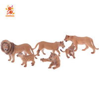 Simhoa 6 Miếng Đồ Chơi Mô Hình Sư Tử Vẽ Tay Động Vật Rừng Nhân Vật Cho Trẻ Em