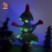 Simhoa Âm Nhạc Nhảy Cây Giáng Sinh Điện Đồ Trang Trí Giáng Sinh Đồ Chơi Nhồi Bông Kính Hát Xmas Búp Bê Âm Nhạc