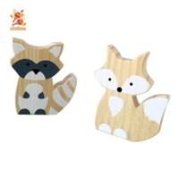 Simhoa Bắc Âu Đồ Trang Trí Bằng Gỗ Trẻ Em Trang Trí Phòng Động Vật Thu Nhỏ Các Bức Tượng Nhỏ Gỗ Kệ Sách Trang Trí