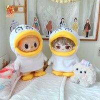 Simhoa Bộ Đồ Ngủ Vịt Hoạt Hình Dễ Thương Vịt Quần Áo Cho Búp Bê Mặt Dây Chuyền 15cm Labubu Búp Bê Thời Trang Quần áo