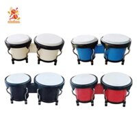 Simhoa Bongo Trống Bộ Trống Giáo Dục Sớm 6 inch 7 inch Chỉnh Trống Tay Châu Phi Làm Quà Tặng Sinh Nhật Trẻ Em Bé Trai Bé Gái Trẻ Em