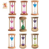 Simhoa Gỗ Khung Tròn Cát Hẹn Giờ Đồng Hồ Cát Cho Trẻ Em Quà Tặng Trang Trí Nhà Màu Hồng 8 Phút