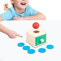 Simhoa Gỗ Phát Triển Bóng Thả Đồ Chơi Vật Liệu Đối Tượng Hộp Vĩnh Cửu Mắt Tay