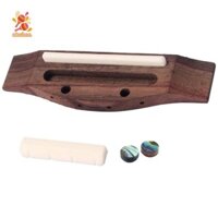 Simhoa Guitar Cầu Yên Đai Ốc Có Rãnh Có Vỏ Chấm Cho 4 Dây Đàn Guitar Phần