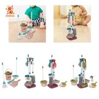 Simhoa Kids Hộ Gia Đình Dụng Cụ Vệ Sinh Giả Vờ Chơi Chổi, Chổi Bụi Và Cây Lau Nhà Bộ Đồ Chơi Vệ Sinh Nhà Cho Trẻ Em