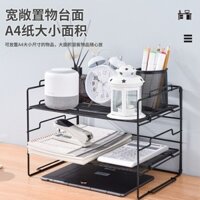 Simple Desktop Storage Rack Desktop Bookshelf Office Multi-Layer File Organize and Storage Metal Desk Small Shelf KBVM