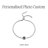 [sincerer] Vòng Đeo Tay In Ảnh Có Thể Điều Chỉnh Kỷ Niệm