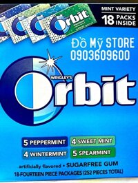 Singum không đường ORBIT(Hộp 14 viên)