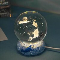 Sinh vật biển Sáng Tạo cá heo pha lê quả cầu trang trí quả cầu thủy tinh trong suốt cho bạn bè quà tặng sinh nhật mùa tốt nghiệp TG9P