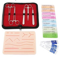Sinh viên y tế Bộ dụng cụ thực hành khâu Huấn luyện phẫu thuật với miếng đệm da Bộ công cụ mô hình Thiết bị giảng dạy giáo dục