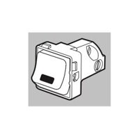 Sino_S19 - Hạt công tắc 1 chiều có miếng báo đỏ - A96/1/2MR