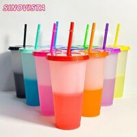 Sinovista 10 Cái / bộ Bình Nước 24oz 710ML, Trà Bong Bóng Cà Phê Có Nắp Sippy Mùa Hè Sippy, Cốc Lạnh Dung Tích Lớn Sáng Tạo Cốc Sữa Uống Ấm Siêu Tốc