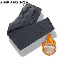 Sinransinya Quần cotton nam mới với thiết kế dây kéo dày và cừu cổ điển Nhật Bản, thời trang và chống gió trong tuyết, ấm áp và ấm cúng