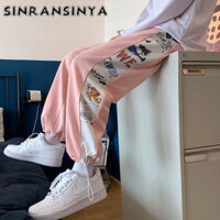 Sinransinya Quần Legging Thể Thao Dáng Rộng In Hình Mèo Chuột Thời Trang Cho Nam