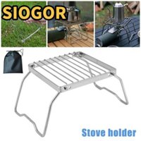 Siogor 1 Cái Nướng BBQ Gấp, Giá Thịt Nướng Khay Nướng Bằng Thép Không Gỉ, Đa Năng Mini Cắm Trại Ngoài Trời Phụ Kiện Bếp Giá Đỡ