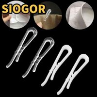 Siogor 1000 Chiếc Áo Sơ Mi Pin, Có Răng Chống Trơn Trượt Trong Suốt Nhựa Trắng Áo Sơ Mi Kẹp, Nóng 38 Mm Hình Chữ U Kẹp May Đóng Gói
