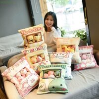 Siookiru Một Túi Sang Trọng Đồ Chơi Pudding Đồ Chơi Nhồi Bông Khủng Long Thú Nhồi Bông Trang Trí Phòng Sinh Nhật Corgi Túi Đồ Chơi Sang Trọng