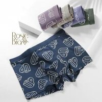 Sịp Đùi- Quần Lót Nam Boxer Cotton Siêu Mềm Form To Thoáng Khí Họa Tiết Chữ 3D K459 - Tím,XL