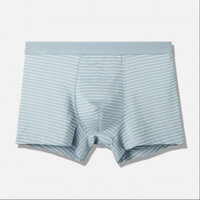 Sịp Đùi- Quần Lót Nam Boxer Sọc Ngang Cotton Siêu Mềm Form To Thoáng Khí K458 - Xanh nhạt - L