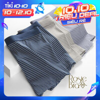 Sịp Đùi- Quần Lót Nam Boxer Sọc Ngang Cotton Siêu Mềm Form To Thoáng Khí K458 - Tím,XXL