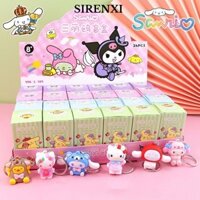 Sirenxi 24 Cái / hộp, Hộp Capybara Sanrio, Mini Cinnamoroll Hello Kitty Móc Khóa Trẻ Em