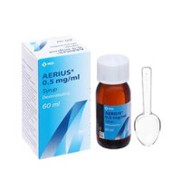 Siro Aerius 0.5mg/ml trị viêm mũi dị ứng, mày đay, ngứa