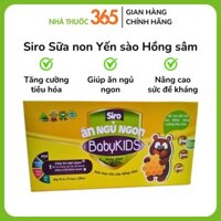 Siro Ăn Ngon Cho Bé BABY KIDS Gold Plus Sữa Non Yến Sào Hồng Sâm Hộp 20 Ống Giúp Bé Ăn Ngon Ngủ Sâu