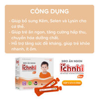 Siro Ăn Ngon Ích Nhi Plus chính hãng giúp nâng cao sức đề kháng, tăng chuyển hóa hấp thu dưỡng chất, trẻ ăn ngon