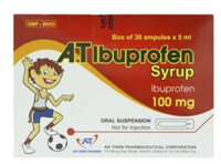 Siro A.T Ibuprofen 100mg An Thiên giảm đau, kháng viêm, hạ sốt (30 ống x 5ml)