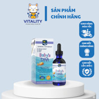 Siro Baby’s DHA Omega-3 With Vitamin D3 Nordic Naturals 60ml bổ Sung DHA, Omega-3 Cho Trẻ Sơ Sinh