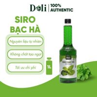 Siro bạc hà Déli - 1 lít - đậm đặc, chuyên dùng pha chế trà trái cây, soda