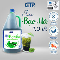 Siro Bạc hà GTP 1.9Lchai - Chuyên dùng pha chế Trà sữa, Trà trái cây, Cocktail, Mocktail - 1.9l