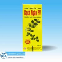 Siro Bạch Ngân PV Plus hỗ trợ giảm ho, đau rát họng