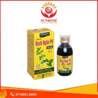 Siro Bạch Ngân PV Plus hỗ trợ giảm ho, đau rát họng chai 125ml