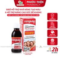 Siro bổ máu bổ sung sắt cho bé Vitabiotics Feroglobin Liquid Lọ 200ml ngăn ngừa thiếu máu, tăng đề kháng