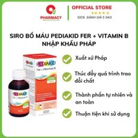 Siro bổ máu Pediakid Fer + vitamin B nhập khẩu Pháp