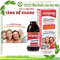 Siro bổ máu Vitabiotics FEROGLOBIN B12 Liquid- Hỗ trợ Tăng tạo máu, hỗ trợ nâng cao sức đề kháng